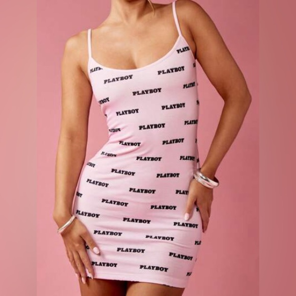 PLAYBOY Pink Mini Dress- Size XL NWT - Picture 2 of 2